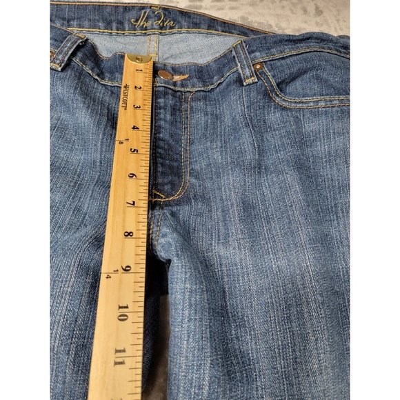 Old Navy The Diva Jeans Womens Size 14 Short Blue Bootcut Mid Rise Pants 40x29 - Picture 4 of 8